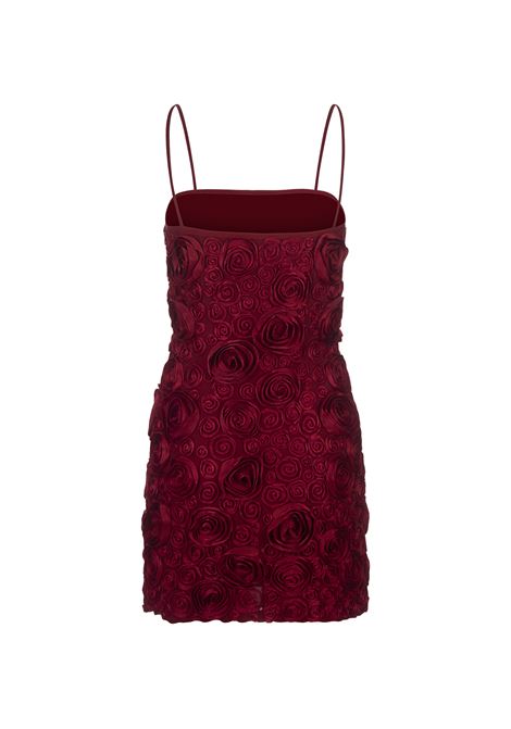 Red Slip Dress With 3D Rose Embroidery BLUMARINE | 2A512AR0315