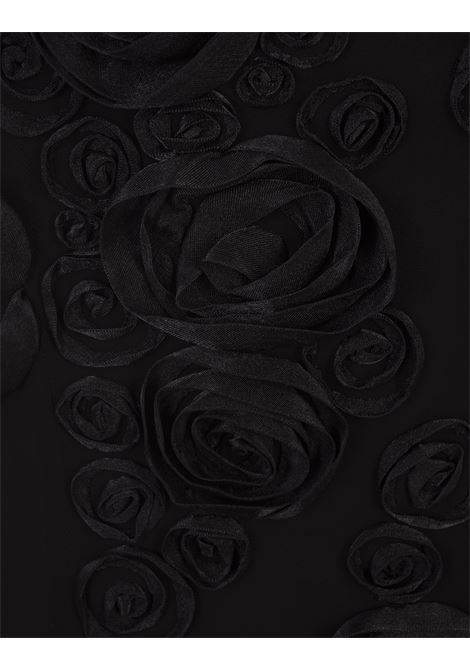 Long Black Dress With Rose Embroidery BLUMARINE | 2A527AR0990