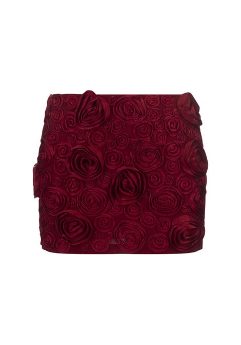 Red Mini Skirt With 3D Rose Embroidery BLUMARINE | 2G196AR0315