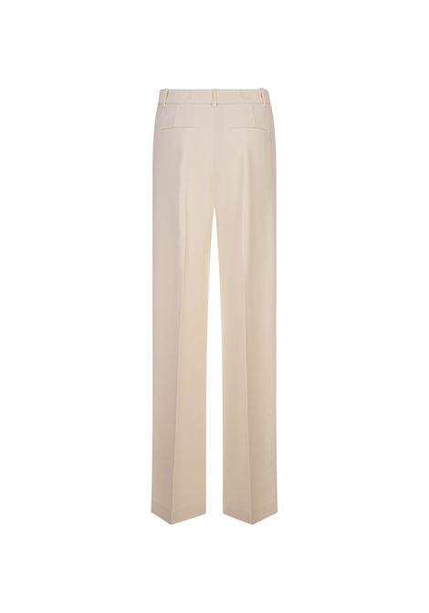 White Viscose Crepe Wide Leg Trousers BLUMARINE | 2P155AN0107