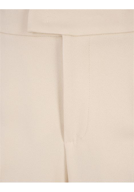 White Viscose Crepe Wide Leg Trousers BLUMARINE | 2P155AN0107