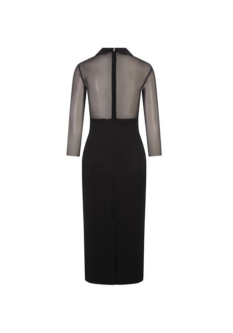 Black Midi Dress With Applications BLUMARINE | 4A212AN0990