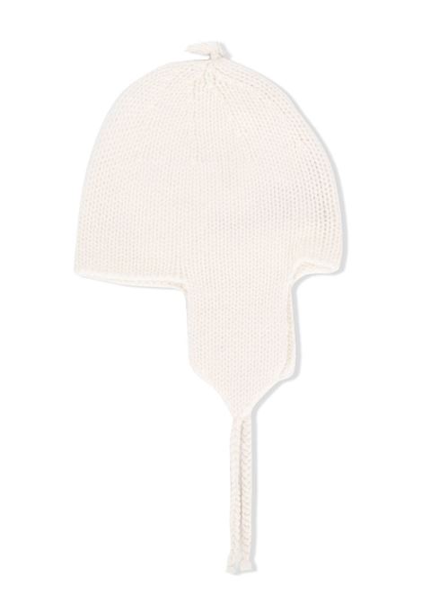 Milk White Cashmere Hat With Pompon BONPOINT | PEBDA2737B0002