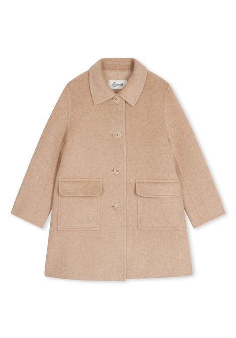 BONPOINT Cappotto Gracie In Lana e Cashmere Beige Melange - BONPOINT