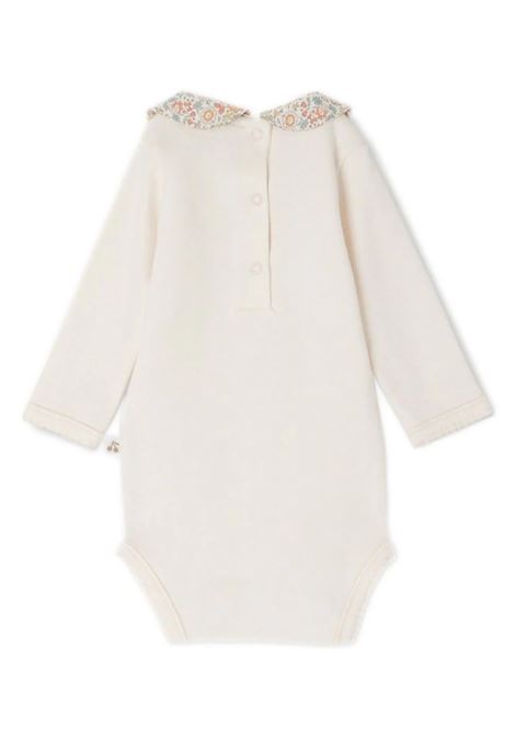 White Cygne Bodysuit With Embroidered Collar In Orange BONPOINT | W04NUNK00003137