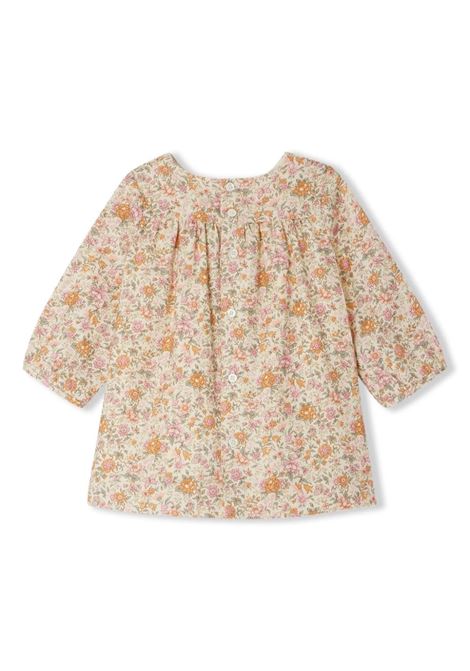 Felicie Smocked Dress In Cotton and Wool Liberty Fabric BONPOINT | W04XDRW00009525C