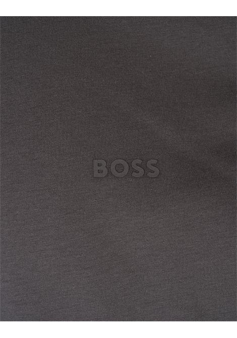 Grey T-Shirt With Rubber Printed Logo BOSS | 50468347032