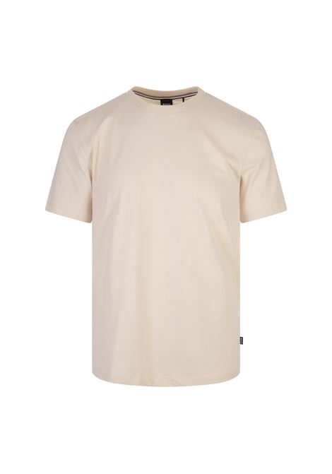 T-Shirt Beige Con Logo Stampato In Gomma BOSS | 50468347131