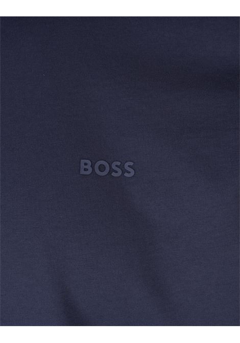 Blue T-Shirt With Rubber Printed Logo BOSS | 50468347412