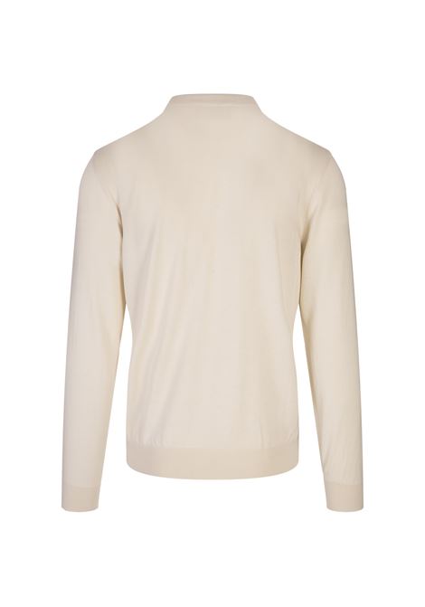 Neutral Silk, Wool and Cashmere Regular Fit Sweater BOSS | 50509223118