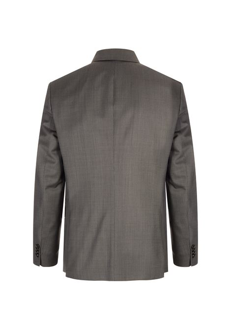 Slim Fit Double-Breasted Suit In Grey Wool With Micro-Motif BOSS | 50518118001