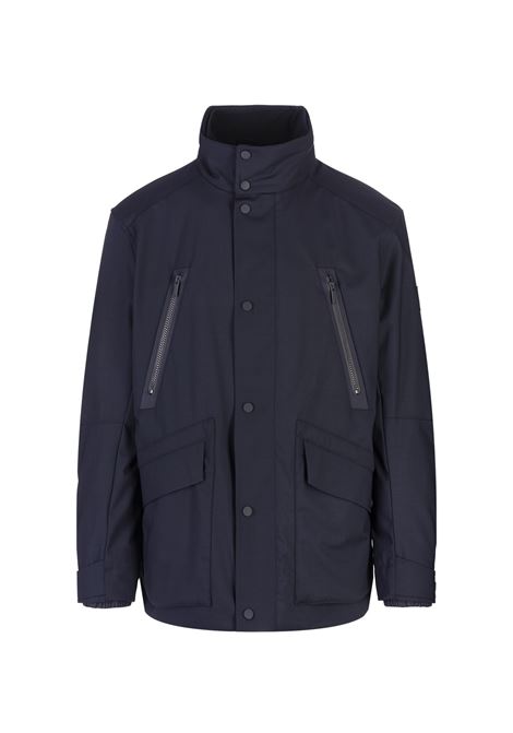 Dark Blue Jacket In Laminated Waterproof Fabric BOSS | 50518123404