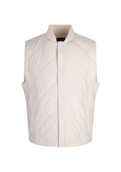 BOSS Gilet Idrorepellente Bianco Con Impunture a Rombi - BOSS