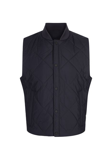 Dark Blue Waterproof Gilet With Rhombus Stitching BOSS | 50518719404