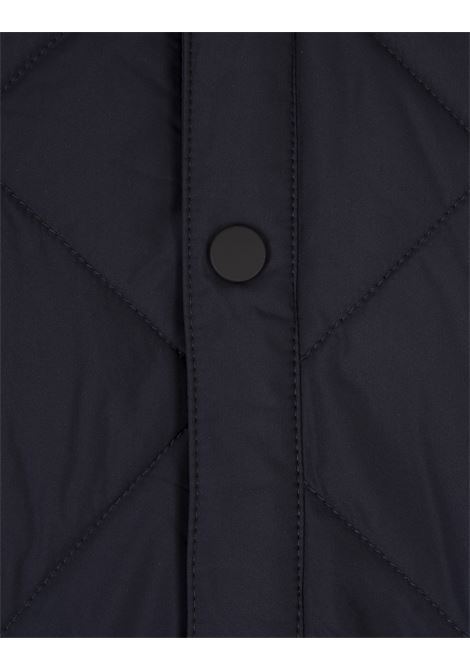 Dark Blue Waterproof Gilet With Rhombus Stitching BOSS | 50518719404