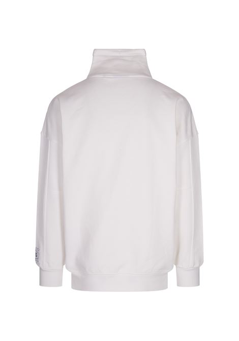 White High Neck Sweatshirt With Logo Patch BOSS | 50518756100