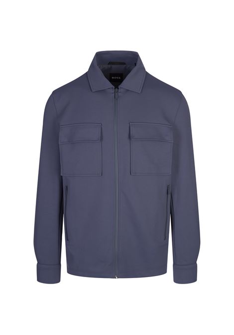 Blue Overshirt With Zip BOSS | 50518776412