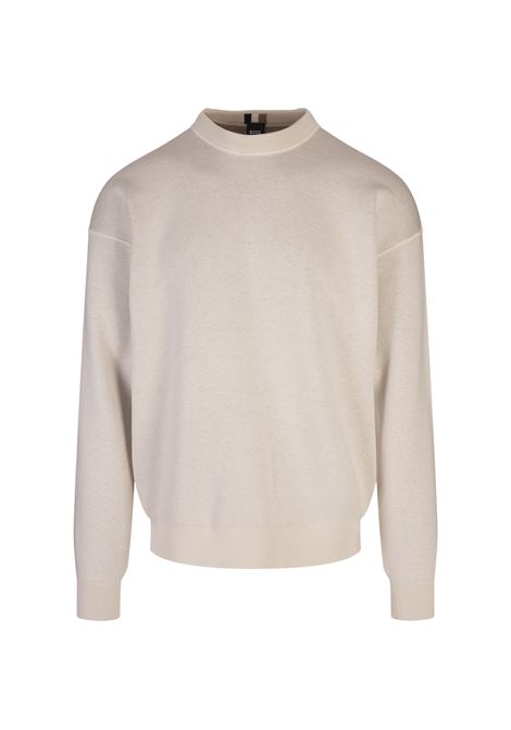 Beige Regular Fit H-Daero Sweater BOSS | 50519624131