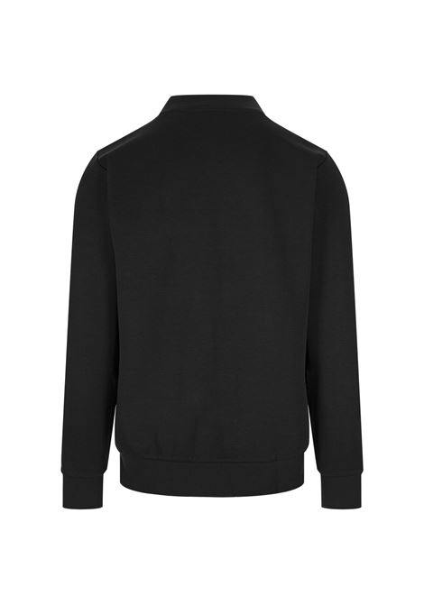 Black Regular Fit Sweatshirt With Monogram Patch BOSS | 50520302001