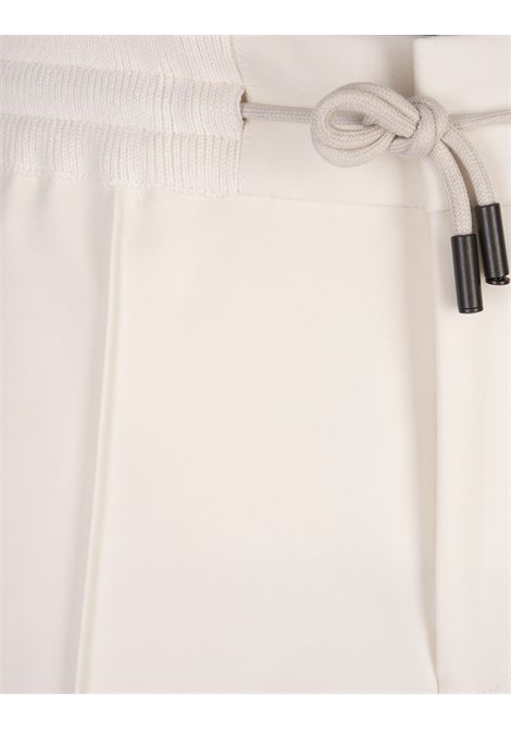 White Stretch Wool Tapered Trousers BOSS | 50520373118