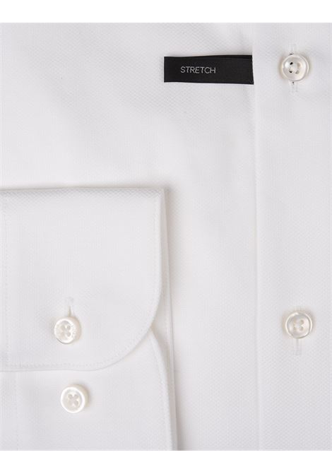 Camicia Hank Slim Fit In Tessuto Armaturato Di Cotone Stretch Bianco BOSS | 50520548100