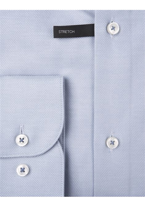 Camicia Hank Slim Fit In Tessuto Armaturato Di Cotone Stretch Azzurro BOSS | 50520548490