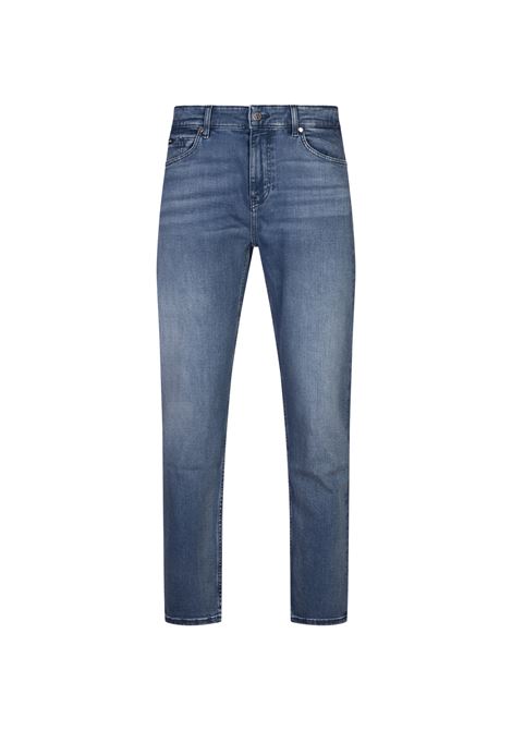 BOSS Maine Jeans Regular Fit In Denim Morbido Blu - BOSS