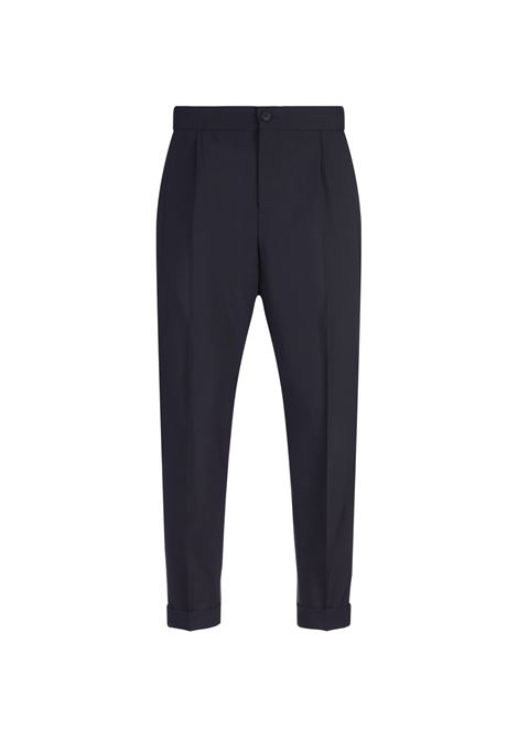 Dark Blue Tailored Trousers With Elasticated Waistband BOSS | 50521548402