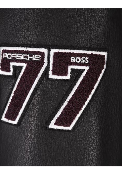 Giubbotto Porsche x BOSS Nero In Lana e Pelle BOSS | 50523088001