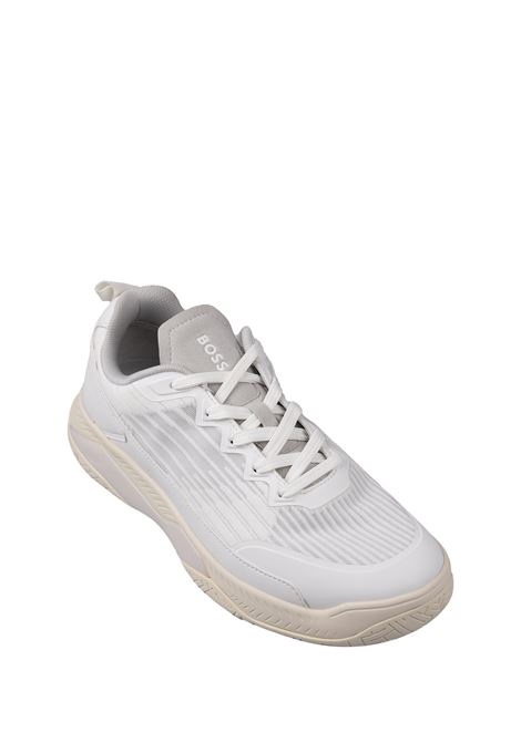 White Sneakers In Mixed Materials With Non-Slip Sole BOSS | 50523209100