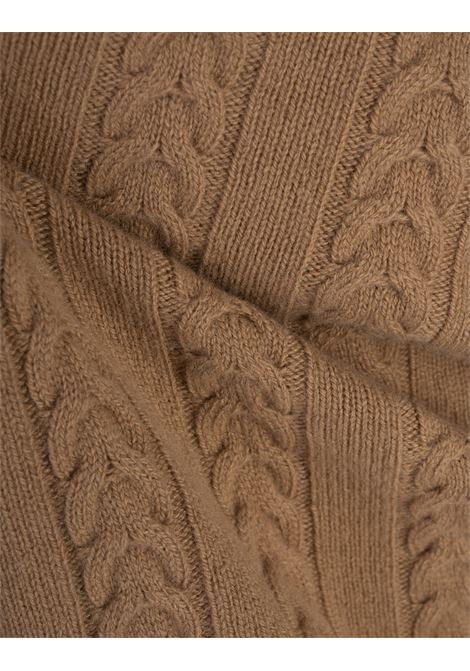 Beige Virgin Wool and Cashmere Turtleneck Sweater  BOSS | 50526852260