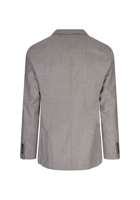 Grey Slim Fit Double-Breasted Suit In Checked Virgin Wool BOSS | 50527701072