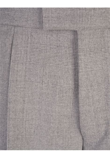 Grey Slim Fit Double-Breasted Suit In Checked Virgin Wool BOSS | 50527701072