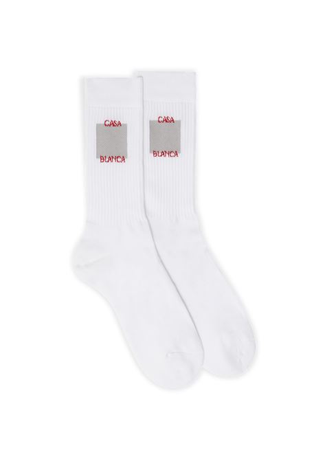 White Socks With Logo CASABLANCA | AF24-ACC-01001