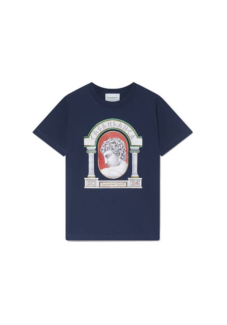 La Medaille T-Shirt Blu Navy CASABLANCA | MF24-JTS-00105