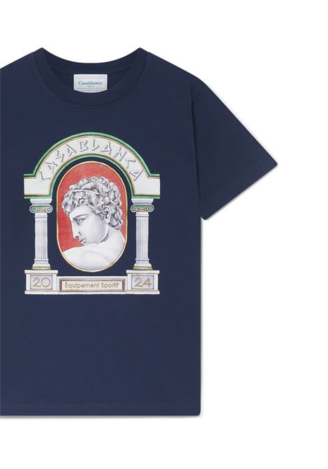 La Medaille T-Shirt Blu Navy CASABLANCA | MF24-JTS-00105