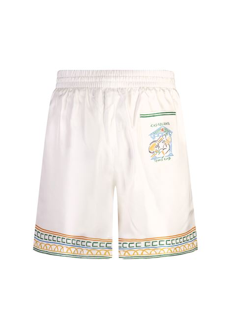 Shorts In Seta Bianca The Crayon Temple CASABLANCA | MF24-TR-01203