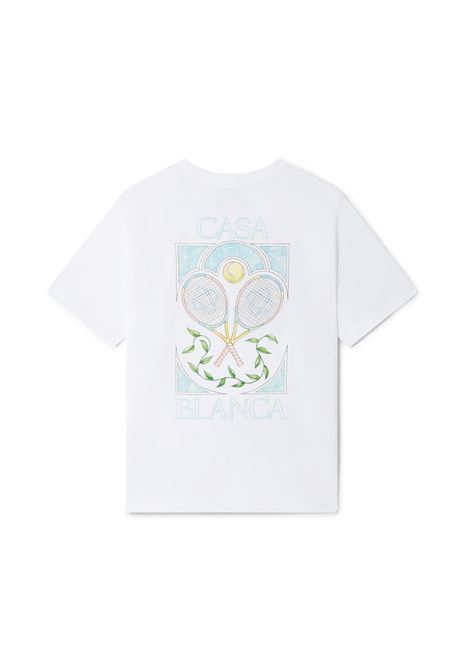 Tennis Pastelle T-Shirt In White CASABLANCA | MPF24-JTS-00106