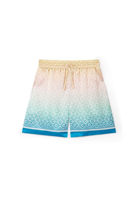 CASABLANCA Gradient Monogram Silk Shorts - CASABLANCA