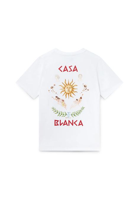 Le Temple Du Savoir T-Shirt In White CASABLANCA | WF24-JTS-00203