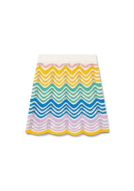 Gradient Wave Crochet Mini Skirt CASABLANCA | WPF24-KW-69901