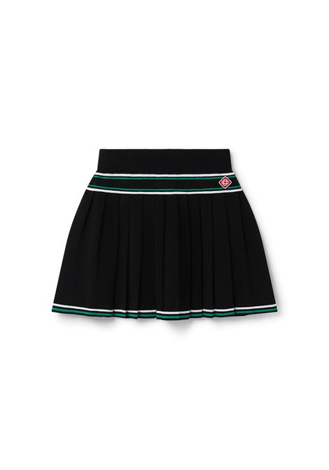 Black Pleated Knit Skirt CASABLANCA | WPF24-KW-71001