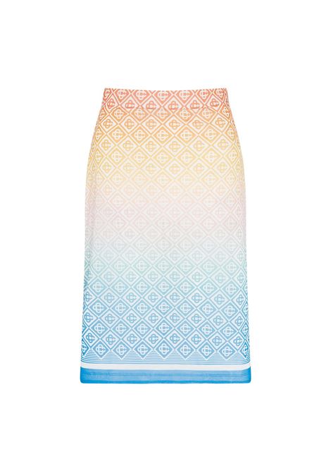 Gradient Monogram Silk Midi Skirt CASABLANCA | WPF24-SK-10701