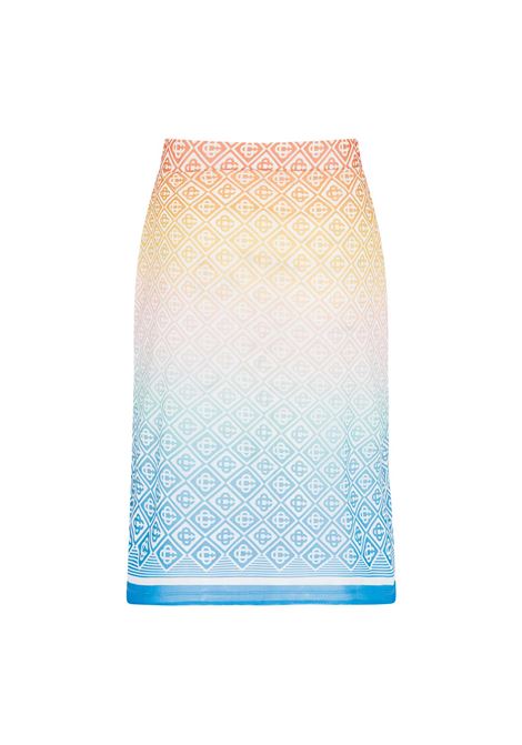 Gradient Monogram Silk Midi Skirt CASABLANCA | WPF24-SK-10701