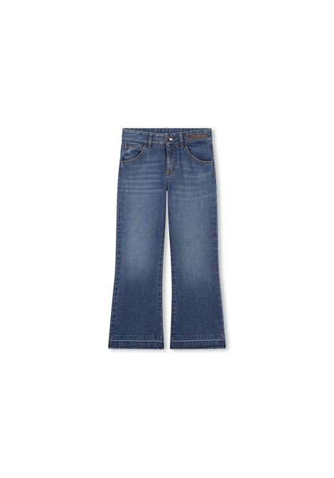 Jeans a Gamba Dritta In Denim Blu CHLOÉ KIDS | C20230Z10