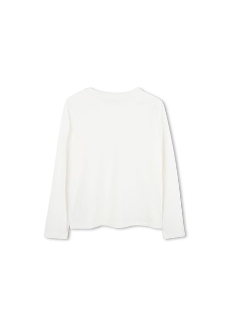 White Long Sleeve T-Shirt With Logo CHLOÉ KIDS | C20245117