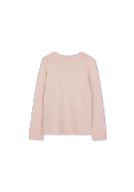 T-Shirt a Maniche Lunghe Washed Pink Con Logo CHLOÉ KIDS | C2024545K