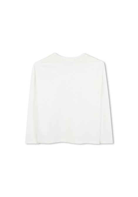 White T-Shirt With Embroidered Logo CHLOÉ KIDS | C20249117