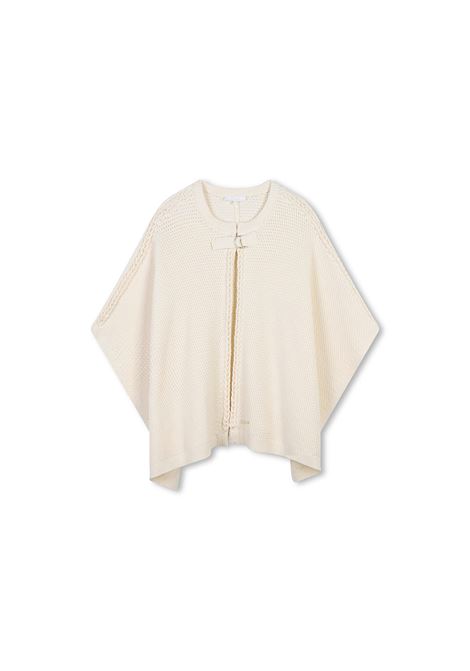 White Knitted Cape With Appliqu? CHLOÉ KIDS | C20259148