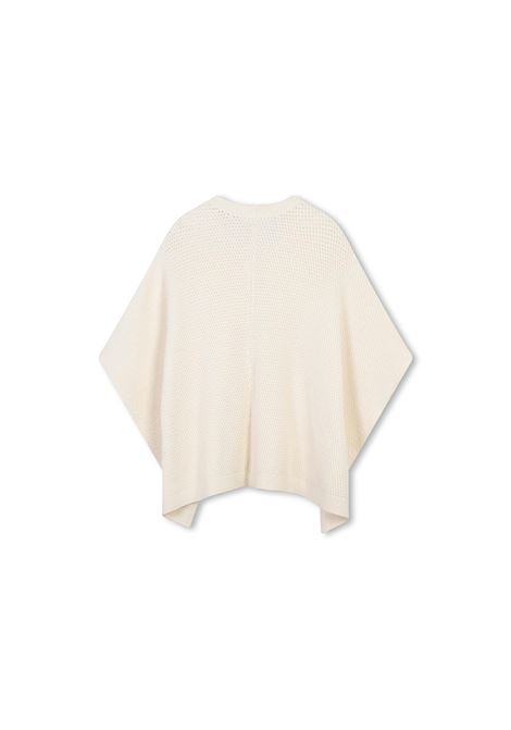 White Knitted Cape With Appliqu? CHLOÉ KIDS | C20259148